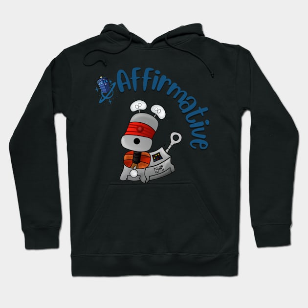 Robot dog / Affirmative Hoodie by AlisiaArt